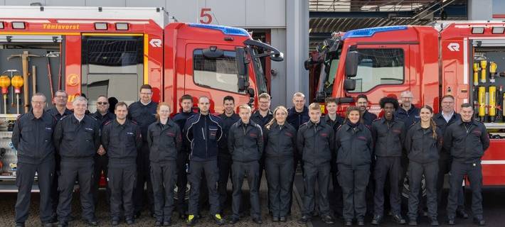 Feuerwehr Tönisvorst: erfolgreiche Teilnehmer des Modullehrgangs inkl. Ausbilder